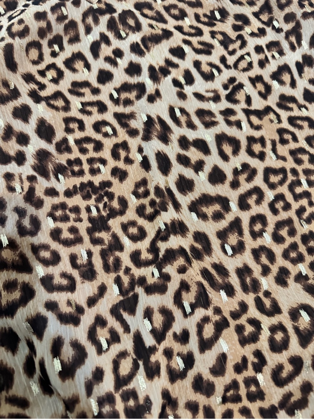 Haver & Blair leopard print blouse with gold accents - Picture 2 of 3